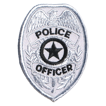 Police Officer/Black & Gray - Military Patches and Pins