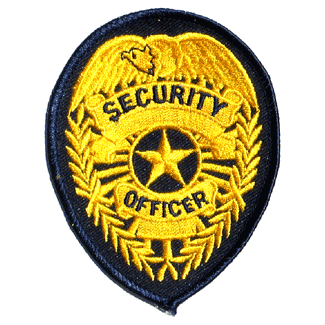 Security Officer/Gold & Navy - Military Patches and Pins