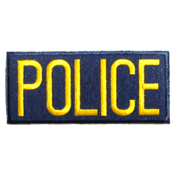 Police/Gold & Navy - Military Patches and Pins