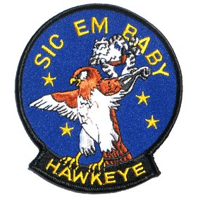 Sic Em Baby Hawkeye - Military Patches and Pins