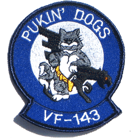 VF-143 Pukin' Dogs/cap size - Military Patches and Pins