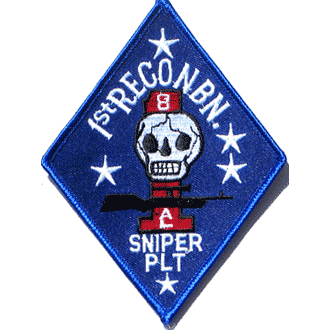 1st Recon Bn Sniper - Military Patches and Pins