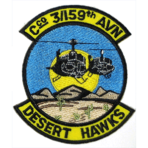 Cco 3/159th AVN Desert Hawks - Military Patches and Pins