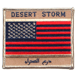 Desert Storm Camo & Navy w/Arabic - Military Patches and Pins