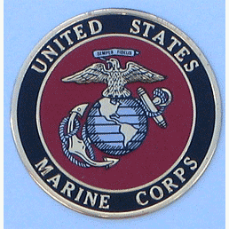 US Marine Corps/Litho Disc w/peel off backing - Military Patches and Pins