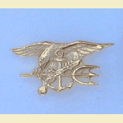 Navy Seal Pin  1 1/4" w/2clutches - Military Patches and Pins