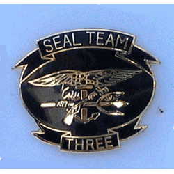 Navy Seal Pin Team 3 w/1 clutch - Military Patches and Pins