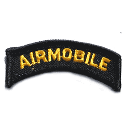 Airmobile Tab Black & Gold - Military Patches and Pins