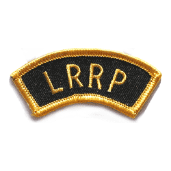 LRRP Tab Gold & Black - Military Patches and Pins