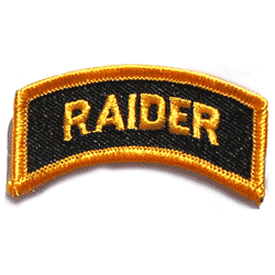 Raider Tab Gold & Black - Military Patches and Pins