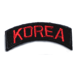 Korea Tab Red & Black - Military Patches and Pins