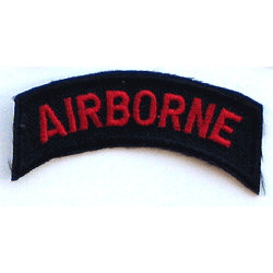 Airborne Tab Red & Black - Military Patches and Pins