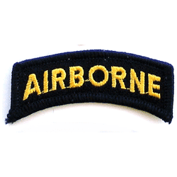 Airborne Tab Yellow & Black - Military Patches and Pins