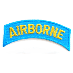 Airborne Tab Yellow & Teal - Military Patches and Pins