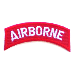 Airborne Tab White & Red - Military Patches and Pins