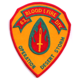 63rd Division Blood & Fire - Military Patches and Pins