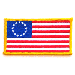 Betsy Ross Flag 3 3/4" x 2" - Military Patches and Pins