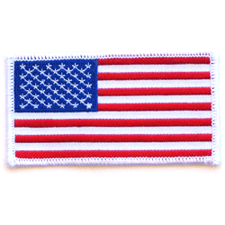 US Flag/White - Military Patches and Pins