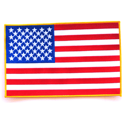 US Flag 10" x 6 1/2" - Military Patches and Pins