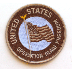 Operation Iraqi Freedom w/Flag - Military Patches and Pins