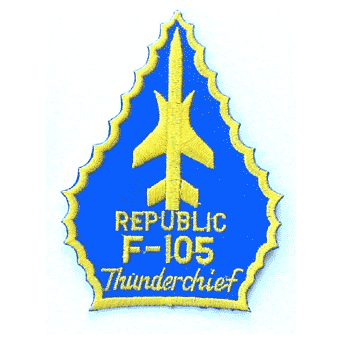 F-105 Thunderchief Yellow & Lt. Blue - Military Patches and Pins