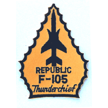 F-105 Thunderchief Gold & Black - Military Patches and Pins