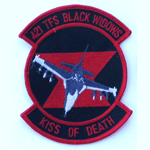 421st TFS Black Widows - Military Patches and Pins