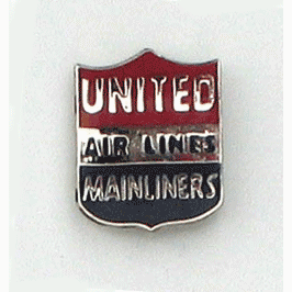 United Airlines Mainliners w/1 clutch tie tack - Military Patches and Pins