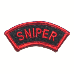 Sniper Tab/Red & Black - Military Patches and Pins