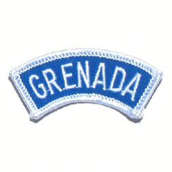 Grenada Tab White & Blue - Military Patches and Pins