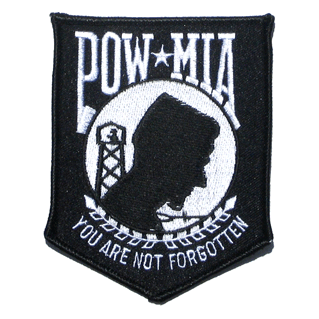 POW-MIA Black & White - Military Patches and Pins