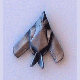 F-117A Stealth Pin/Silver w/1 clutch - Military Patches and Pins