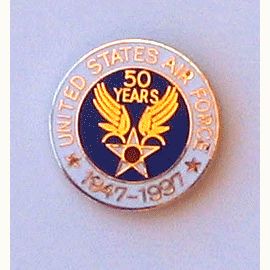 USAF 50 Yrs. Pin - 1 clutch - Military Patches and Pins