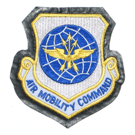 Air Mobility Command w/Leather Edge - Military Patches and Pins