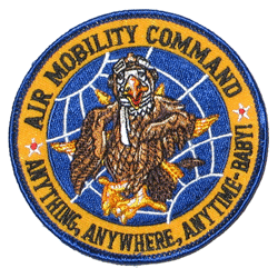 Air Mobility Command Anything, Where, Time - Military Patches and Pins