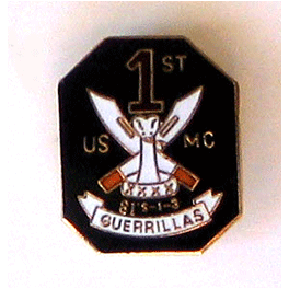 1st USMC Guerrillas Pin w/2 clutches - Military Patches and Pins