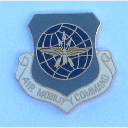 Air Mobility Command 1 1/2" Badge w/2 clutches - Military Patches and Pins