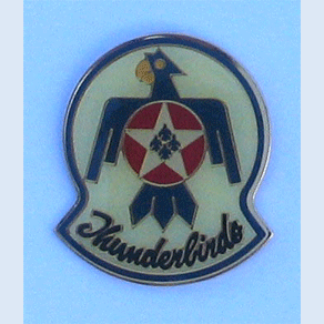 Thunderbirds Pin 1 1/4" w/2 clutches - Military Patches and Pins