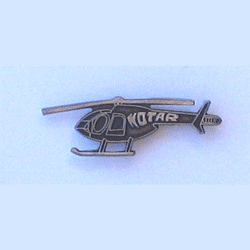 Notar Pewter Heli w/1 clutch - Military Patches and Pins