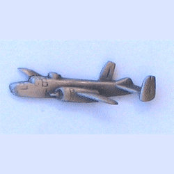 B-25 Pewter Airplane w/1 clutch - Military Patches and Pins