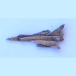 F-102 Pewter Airplane w/1 clutch - Military Patches and Pins