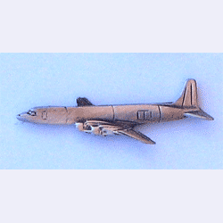 DC-7 Pewter Airplane w/1 clutch - Military Patches and Pins