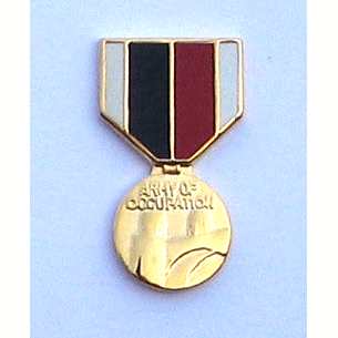 Army of Occupation Mini Medal w/1 clutch - Military Patches and Pins