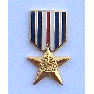 Silver Star Mini Medal w/1 clutch - Military Patches and Pins