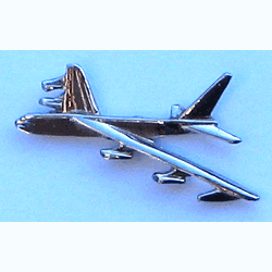 B-52 Silver Plane w/1 clutch - Military Patches and Pins