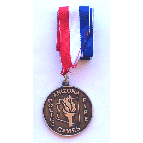 AZ Police Games 2" Gold w/Ribbon - Military Patches and Pins