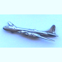 B-29 Pewter Airplane w/1 clutch - Military Patches and Pins