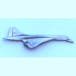 Concorde Pewter Plane w/1 clutch - Military Patches and Pins